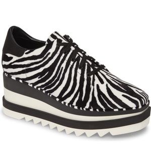 Stella McCartney | Elyse Zebra Sneakers | MSRP $725 | Platform | Size 37